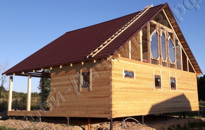 1 Брусовой дом 10×9, 150 м², Псковская область,  Печорский район, деревня Изборск (4)